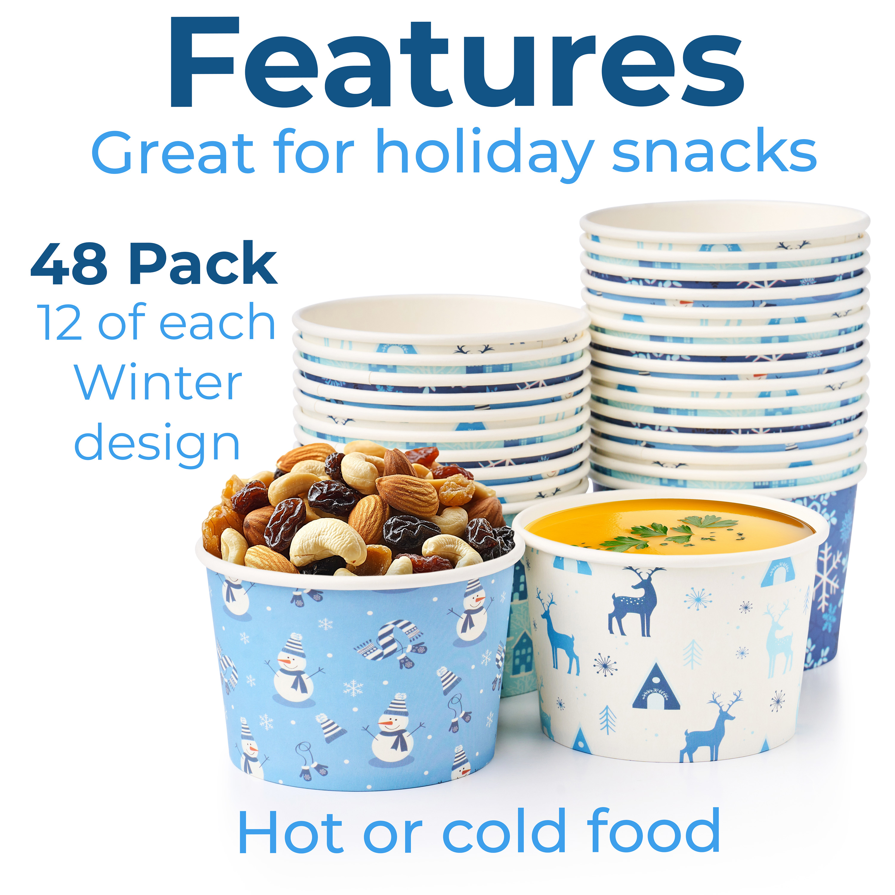 Blue Winter Soup Bowls