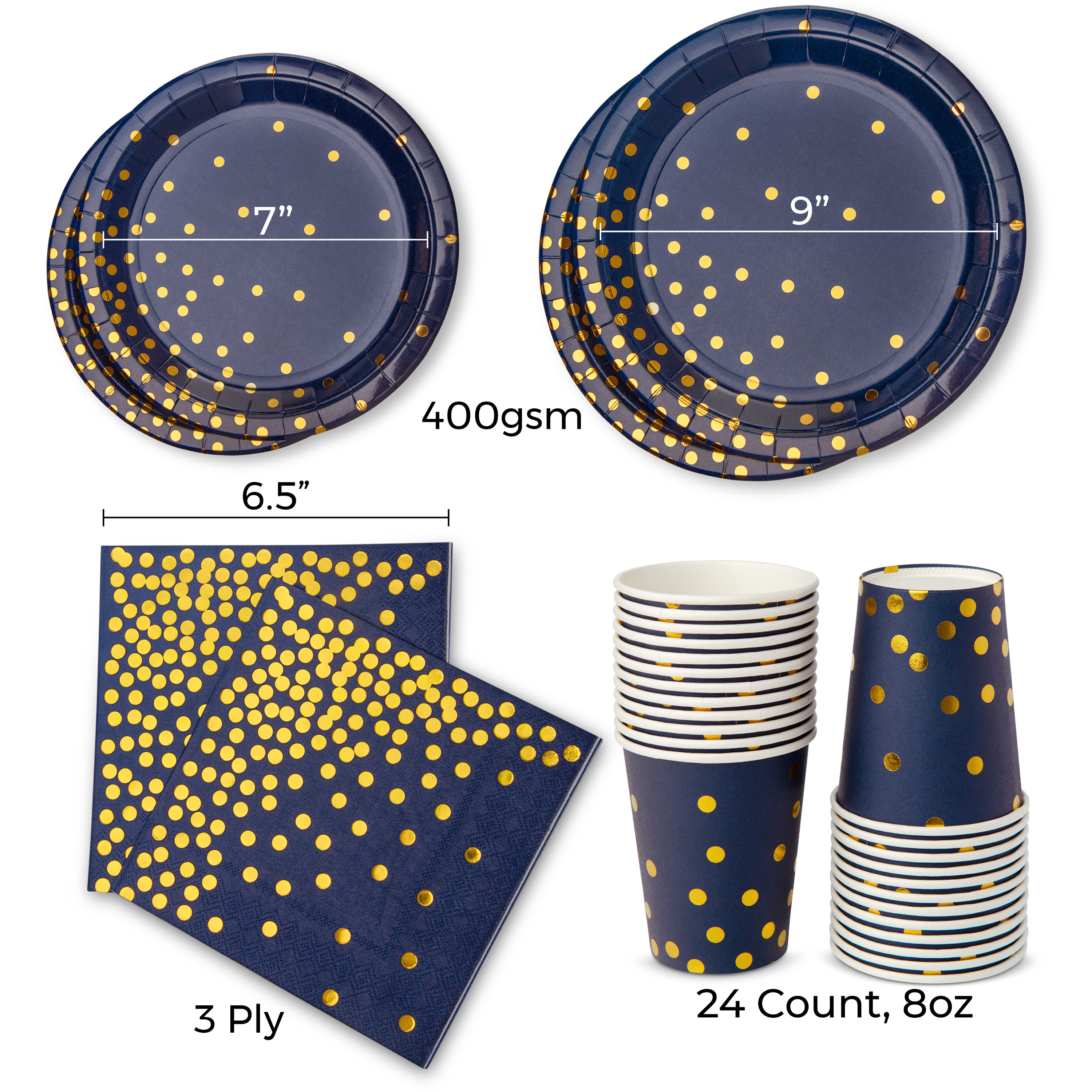Navy & Gold Dinnerware