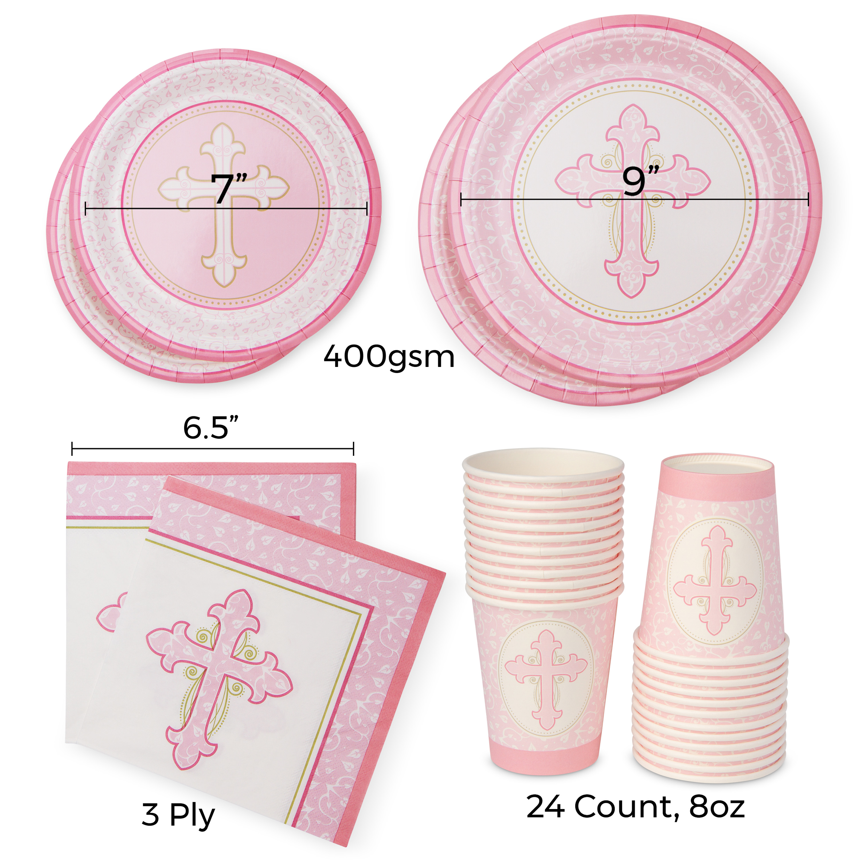 Pink Religious Dinnerware