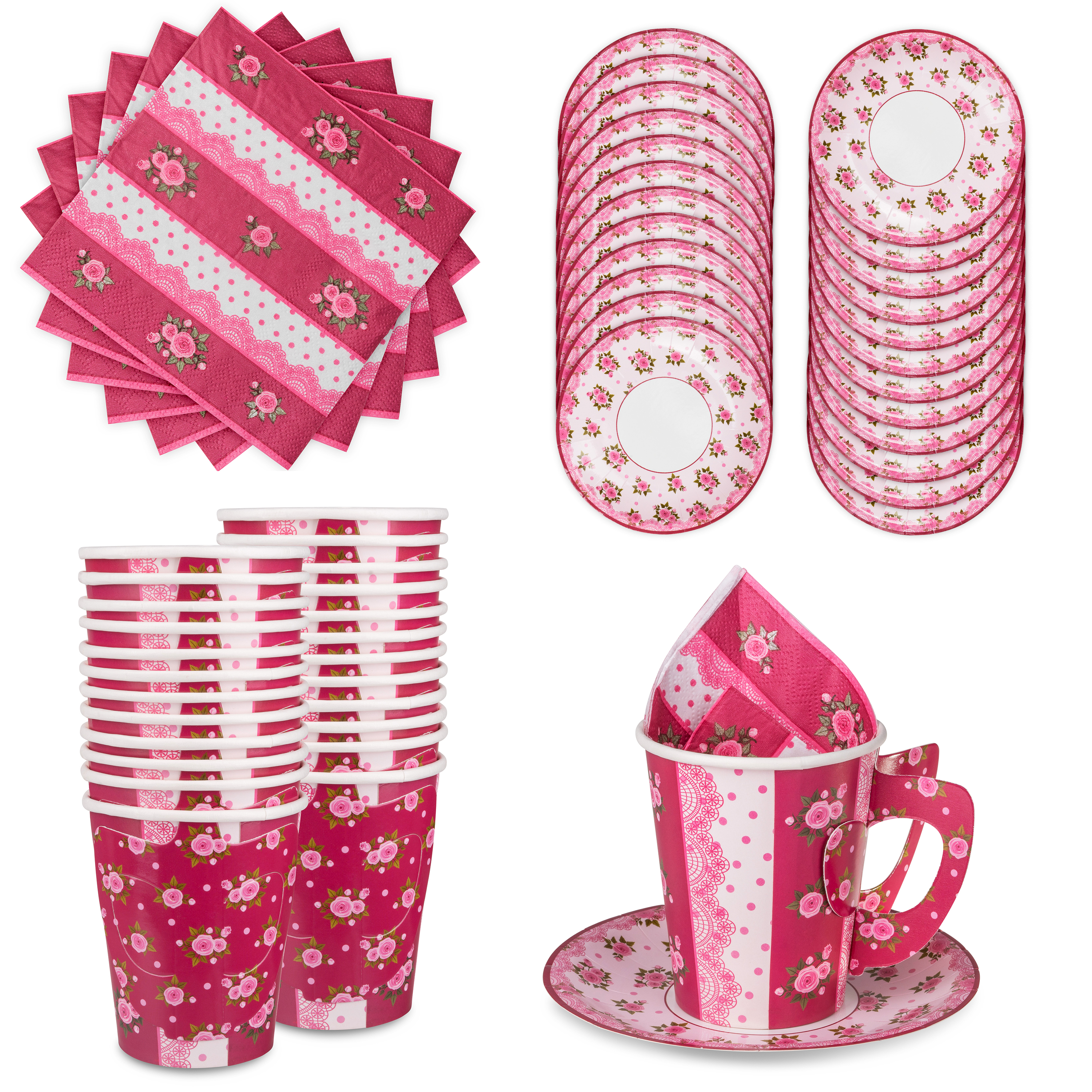 Rose Tea Cup Set