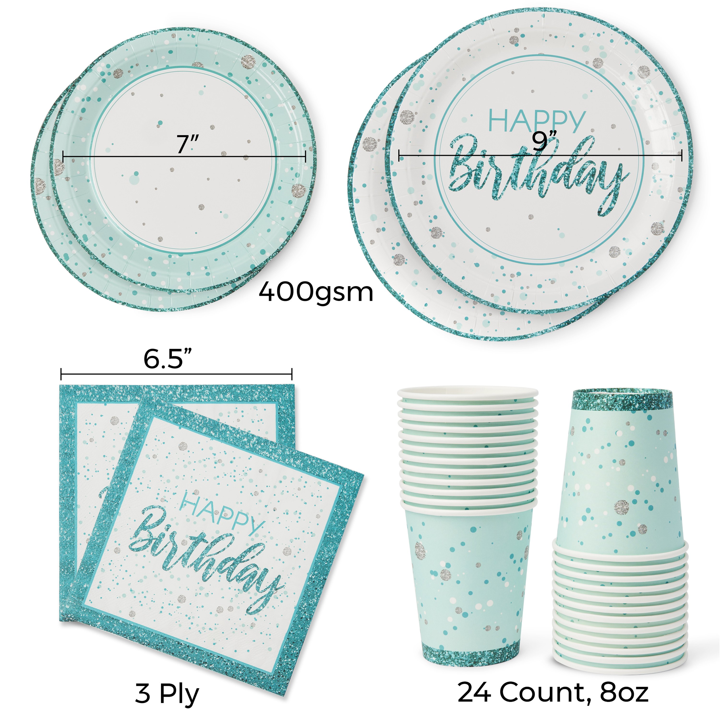 Teal & Silver Dinnerware